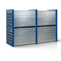 RR Industrietechnik Wabenregal Stahl 1000 x 1000 x 3000 mm Enzianblau 48 Fächer