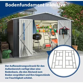 larfoek Gartenhaus 2,5 x 3 m Grau