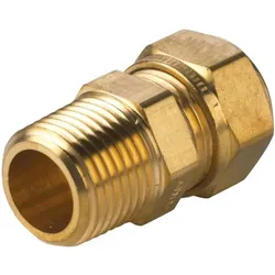Übergang mit Außengewinde Messing, 16x1/2", konisches Außengewinde