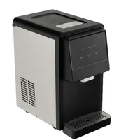 Costway Eiswürfelmaschine, mit Wasseranschluss Eiswürfelbereiter 27kg/Tag Eisproduktion