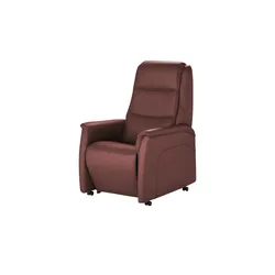 Hukla Ledersessel mit verschiedenen Funktionen Dean , rot , Maße (cm): B: 70 H: 109 T: 88.0