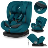 lionelo Bastiaan i-Size Kindersitz ab Geburt 0-36 kg Isofix Top Tether 360 Grad drehbar Rückwärts Vorwärts Seitenschutz 5-Punkt-Sicherheitsgurte Dri-Seat (Blau Indigo)