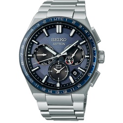 Seiko Herrenuhr GPS Solar Dual Time SSH109J1 - silber