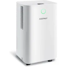 Costway 15L/Tag Luftentfeuchter mit 2 Lüfterstufen - 24H Timer, 3 Modi Kindersicherung für Räume bis zu 24m2, Weiß