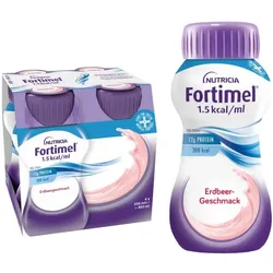 NUTRICIA Fortimel 1,5kcal / ml Erdbeer-Geschmack 4X200 ml Flüssigkeit