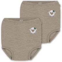 normani Outdoor Sports 2er Pack Baby Merino Windelhose Tokoroa in Beige | Gr.: 80