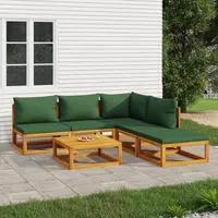 Festnight Lounge Gartenmöbel Set Holz 6-TLG Balkon Outdoor Sitzgarnitur