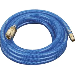 Druckluftschlauch mit Armaturen Länge: 5 Meter 6x10mm Betriebsdruck: 15 bar (transparent)