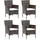 vidaXL Polyrattan Essstühle 53 x 58 x 84 cm braun 4 St.