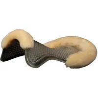 Acavallo Gel Pad Massage mit Schaffellrand - transparent/natural