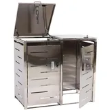 Proregal Mülltonnenbox 103 x 115 x 63 cm silber