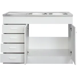 kochstation Spülenschrank KS-Elster 120 x 0 x 0 cm Weiß