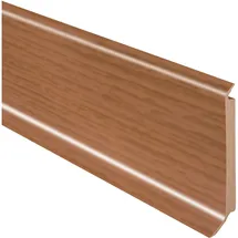 Logoclic Sockelleiste Hartschaumkern Nussbaum 60 mm x 14,4 mm x 2500 mm