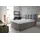 beautysofa Velours Polsterbett KANADA mit 2x Bettkasten, Doppelbett mit Topper 5 cm, Bett mit Federkerns (Stoff: alfa 13 - grau, Breite: 180 cm) - Grau