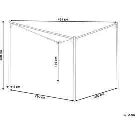 Beliani Pavillon Aventine 3 x 3 m Dunkelgrau