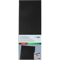 Sigel Getränkemappe, Gummi-Bindung, 1/2 A4 Langformat Kunststoff schwarz