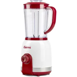 Girmi FR27 Mixer, 350 Watt, 1 Liter Fassungsvermögen, 6 Edelstahlklingen, 2 Geschwindigkeiten, Pulse-Funktion, Weiß/Rot.