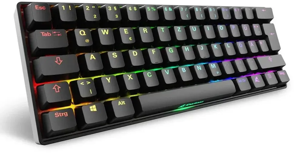 Sharkoon 100065629 Tastatur Haus USB QWERTZ Deutsch Schwarz