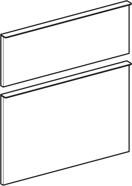 Geberit Set Schubladen Frt f. iCon US für WT Breite 75 cm, platin (2 St.)
