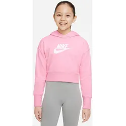 NIKE Kinder CLUB FT CROP HOODIE HBR, MED SOFT PINK/WHITE, L