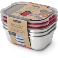 Black+Blum - Multifunktions Food Boxen Set Small Box | Essensaufbewahrung Gr 650 ml weiß