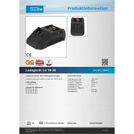 Güde Ladegerät LG 18-30 3,0 A