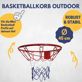 Best Sporting Basketballkorb rot/weiß/blau 45 cm