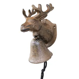 Dehner Gusseisen-Glocke Hirsch Braun