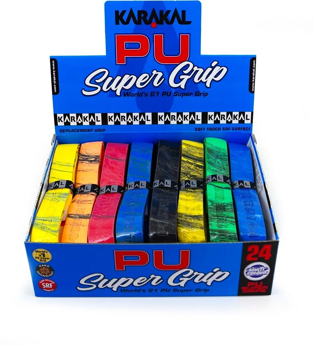 Basisgriffband Karakal  PU Super Grip Multi Box 24 Pcs. Multi - mehrfarbig