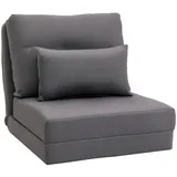 HOMCOM - Schlafsessel - 80L x 60B x 56H cm - grau
