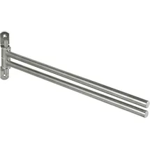 Technik Team Handtuchhalter 2-armig Schwenkbar Edelstahl Gebürstet