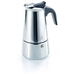 Gefu Espressokocher Emilio, Silber, Metall, 19.5 cm, Kaffee & Tee, Tee- & Kaffeezubereitung, Kaffeebereiter