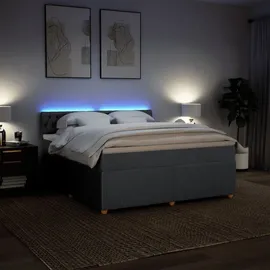 vidaXL Boxspringbett 180 x 200 cm Dunkelgrau