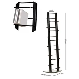 DESIGN DELIGHTS DESIGN CD STÄNDER TOWER schwarz, 92 cm, Metall | für 85 CDs