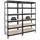 Proregal Schwerlastregal Metall 200x90x60 cm schwarz 6-Ebenen