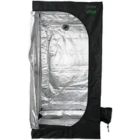 OUBO Gewächshaus Lisbon Growzelt, Growbox für Homegrow, Indoor Anbauzelt, 1-St., Grow Tent mit Lichtdicht, Gewächshaus, schwarz, Pflanzzelt 120 cm x 60 cm x 180 cm