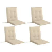 Outsunny Sitzkissen Beige Kunststoff, 50x5x108 cm Outdoor-Kissen, Gartenstuhlauflagen