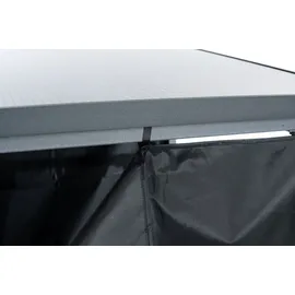 CLP Kaminholzunterstand Ruston Aluminium XL mit Abdeckplane grau