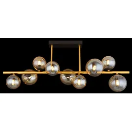 GLOBO LED-Deckenleuchte Riha 9-flammig Schwarz matt 870 x 300 x 380 mm