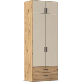 Rauch Wäscheschrank GAMMA 91 x 248 x 54 cm Eiche artisan/Champagner