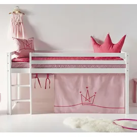 Hoppekids Hochbett ECO Dream 70 x 160 cm Kiefer massiv rosa