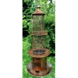 Vogelfuttersäule Leuchtturm, Vogelfutterspender, Futterstation, 58cm hoch