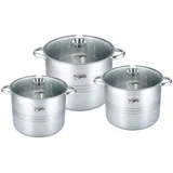 COFI 1453 6 tlg Edelstahl Kochtopfset Induktion Kochtopf Töpfe
