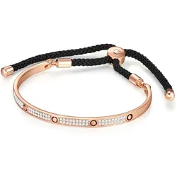 Lulu & Jane Armband Metall-Legierung Crystal in Roségold 31,9 cm Damen 