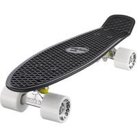 Ridge Skateboard Mini Cruiser, schwarz-weiß, 22 Zoll