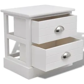 vidaXL Nachtschrank 2 Stk 4920 x 3870 x 3870 cm Weiß