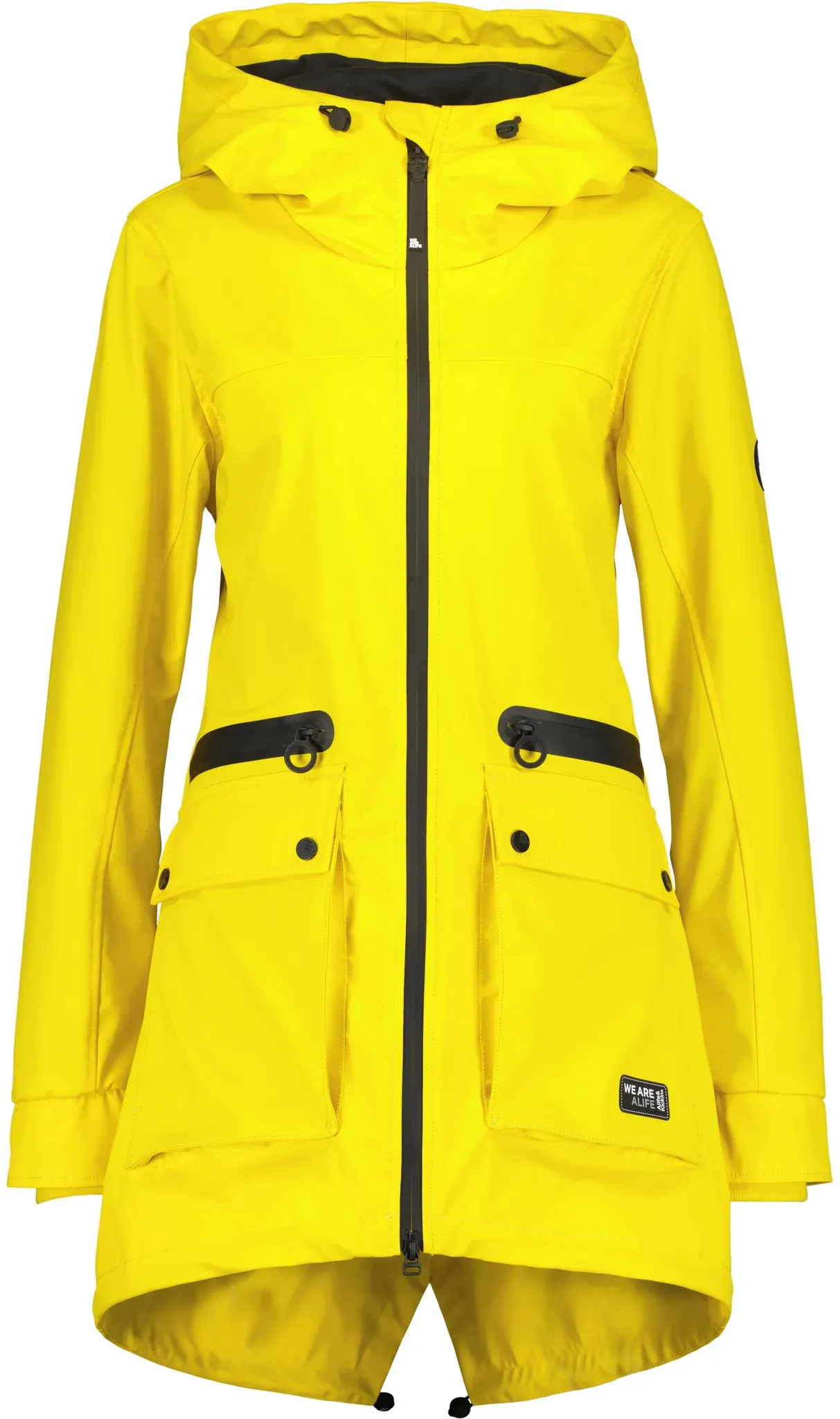 Sommerjacke ALIFE & KICKIN "AudreyAK Raincoat Damen" Gr. S, gelb (citron) Damen Jacken