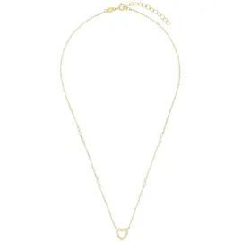 Amor Kette mit Anhänger Herz pink/Silber 925