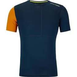 ORTOVOX Herren Unterhemd 185 ROCKNWOOL SHORT, deep ocean, XXL