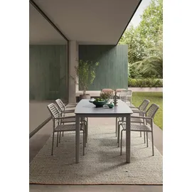 BIZZOTTO Alcora Esstisch 180 x 90 x 75 cm Beige/Grau/Weiß